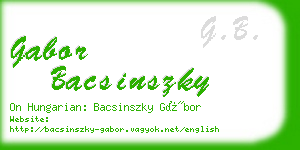 gabor bacsinszky business card